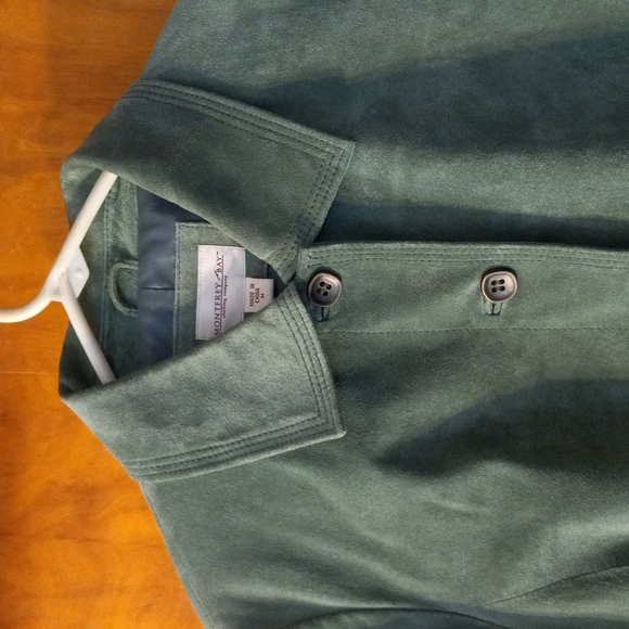 Vintage - Monterey Bay - 100% Suede - Seafoam Green - Button Up Jacket - *MED* - Picture 2 of 10